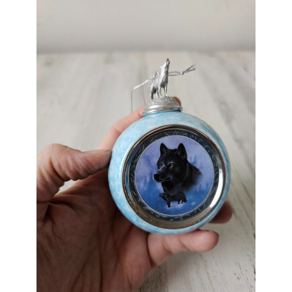 Bradford Wolf Black Knight ornament spirit‎ 1997 vintage Xmas tree